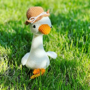 Handmade Crocheted Amigurumi Duck Toy