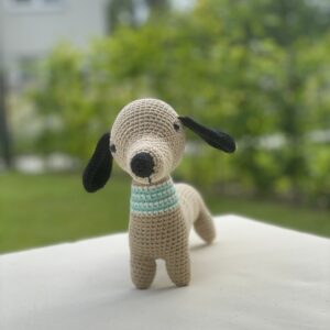Handmade Crocheted Amigurumi Dog Toy