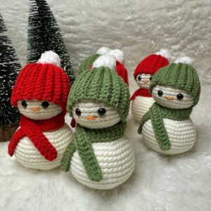 Snowman Crochet Pattern, Snowman Amigurumi pattern, pdf crochet christmas snowman pattern English