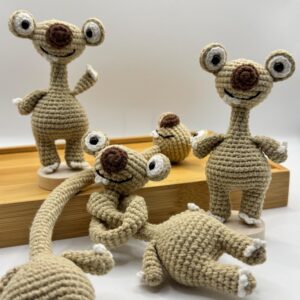 Crochet Sid Keychain – Handmade Amigurumi Accessory – Cute Bag Charm