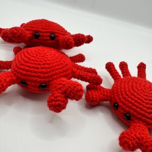 Crochet Crab Keychain – Handmade Amigurumi Accessory  – Cute Bag Charm